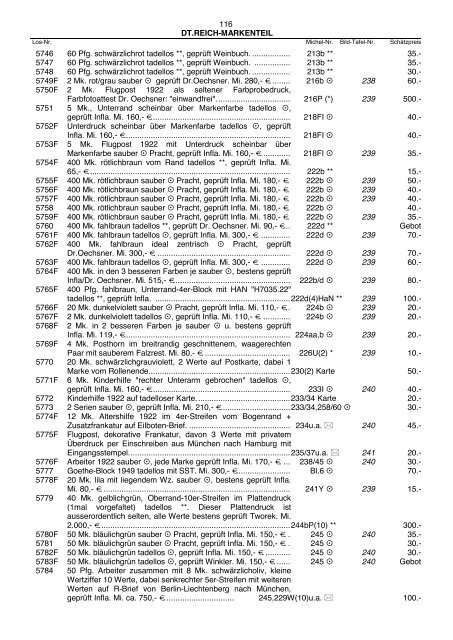 Einzellose (39,94 MB) - Auktionshaus Jürgen Götz