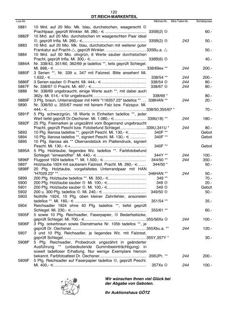 Einzellose (39,94 MB) - Auktionshaus Jürgen Götz