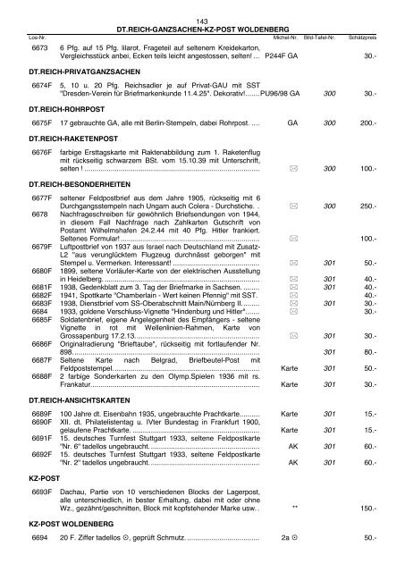 Einzellose (39,94 MB) - Auktionshaus Jürgen Götz