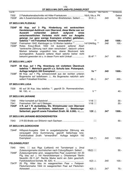 Einzellose (39,94 MB) - Auktionshaus Jürgen Götz