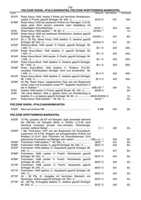 Einzellose (39,94 MB) - Auktionshaus Jürgen Götz