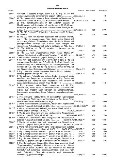 Einzellose (39,94 MB) - Auktionshaus Jürgen Götz