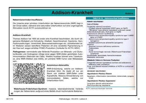 Pathobiologie/Pathobiochemie Teil 2 Lektion 8 8.11.10 ... - Alex Eberle