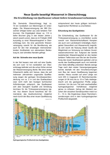 Neue Quelle beseitigt Wassernot in Oberschönegg - Scharpf GmbH