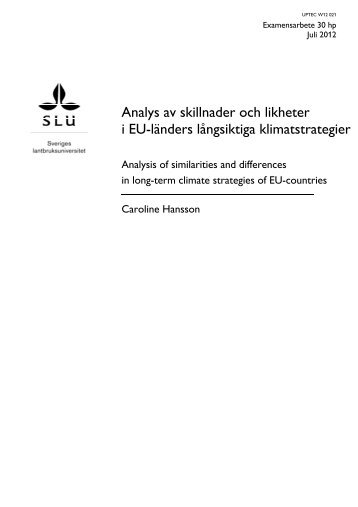 Caroline Hansson - Civilingenjörsprogrammet i miljö- och vattenteknik