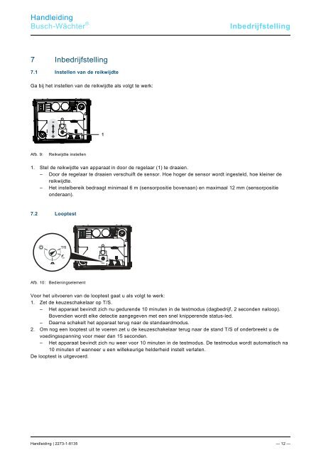 Handleiding Busch-Wächter® 6855-500 AGM-… 110 MasterLINE