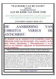 DE AANBIDDING VAN CHRISTUS VERSUS DE ANTICHRIST.