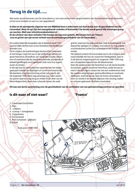 22e Lievendaler - Stichting Wijkoverleg Lievendaal