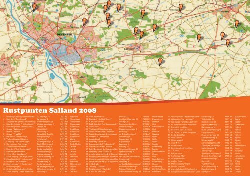 Kaart met alle rustpunten in Salland - Salland Centraal