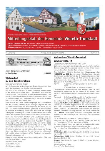 Mitteilungsblatt Viereth - 06.September 2013