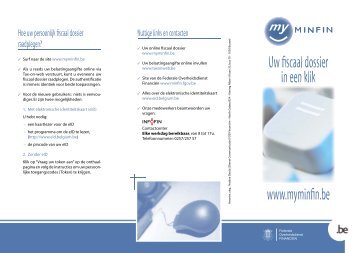 Folder My Minfin - FOD Financiën - Belgium