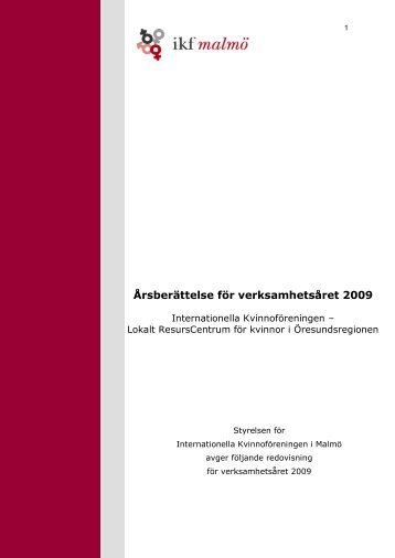 Årsberättelse 2009 - Netmap - Internationella Kvinnoföreningen i ...