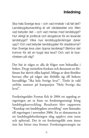 Ska hela Sverige leva - inlaga 080710 - Formas
