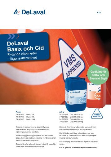 DeLaval Basix och Cid