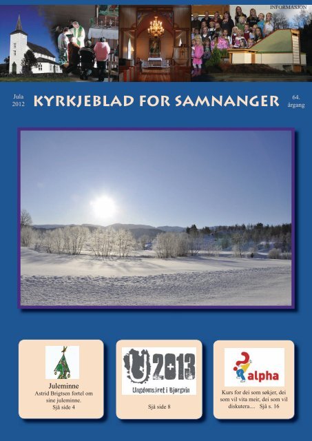 Juleblad - kyrkja - Samnanger - Den norske kyrkja