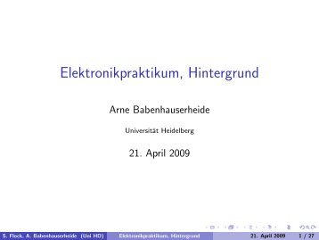 Fortgeschrittenenpraktikum - Elektronik - Babenhauserheide, Arne