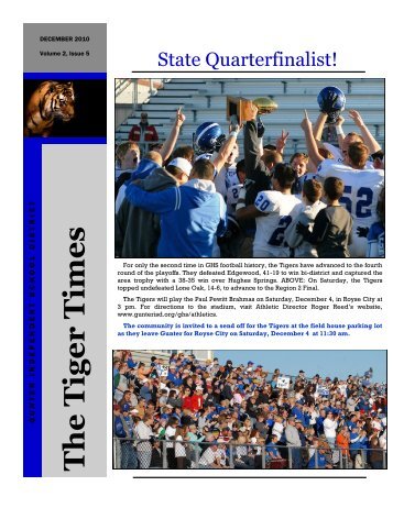 The Tige r Times - Gunter ISD