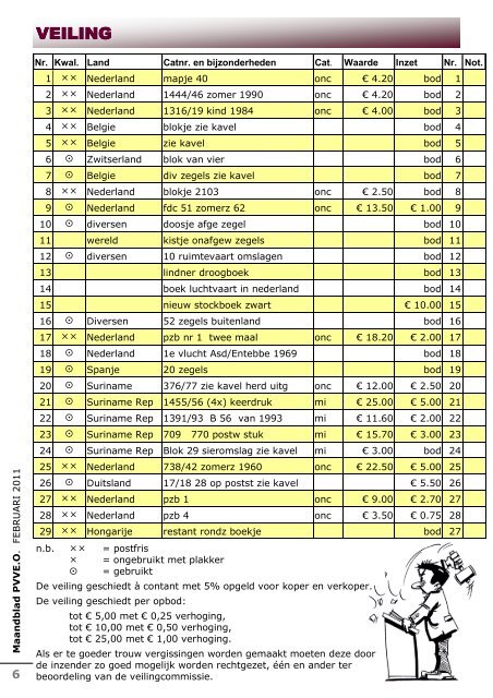 Februari 2011 - Postzegelvereniging Valkenswaard eo