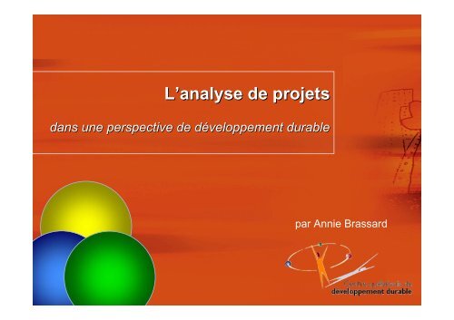 L'analyse de projets