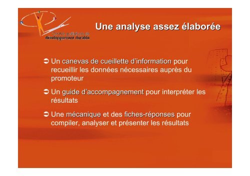 L'analyse de projets