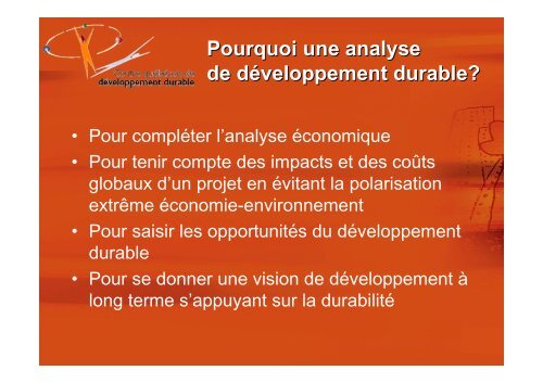 L'analyse de projets