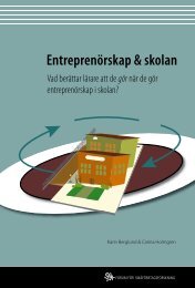 Entreprenörskap och skolan