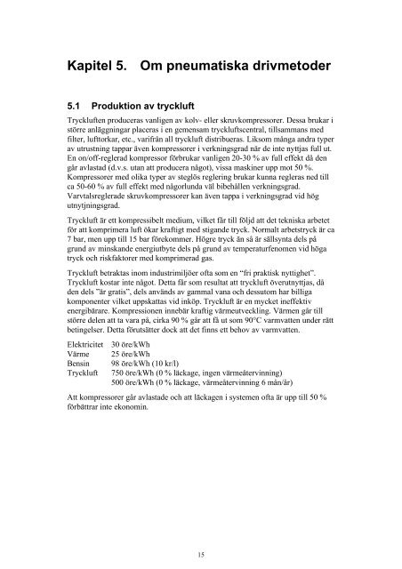 Den Tryckluftslösa Fabriken - Energihandbok