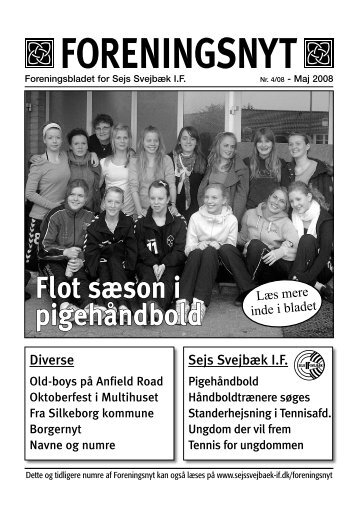 Foreningsnyt nr. 04/2008 - Sejs Svejbæk Idrætsforening