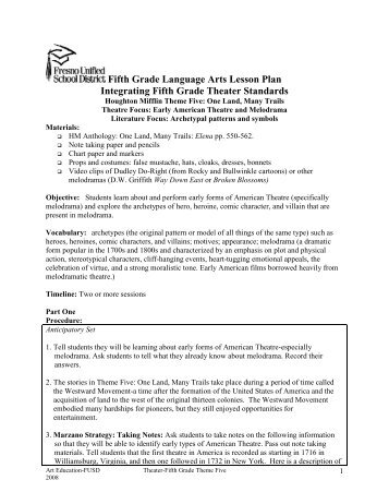 First Grade Language Arts Lesson Plan