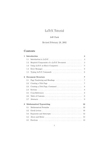 Latex Tutorial