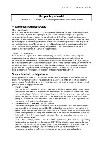 Informatie over het Participatiewiel - Ongedeelde Samenleving