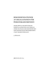Rekommendationer av delegationen för personskadeärenden 2011