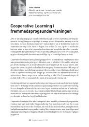 Cooperative Learning i fremmedsprogsundervisningen