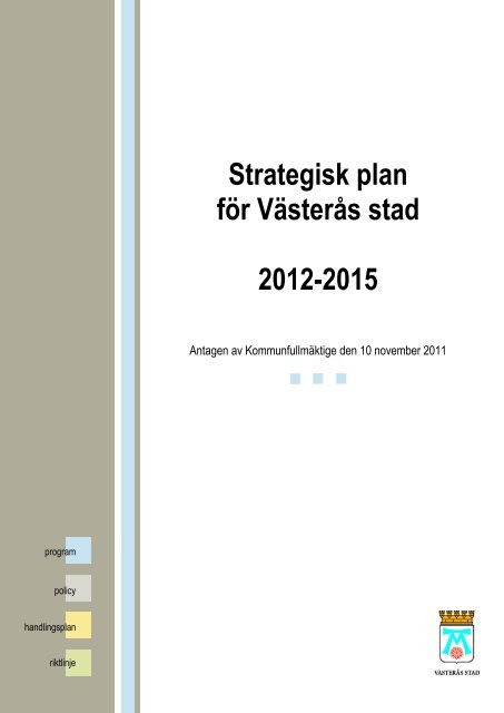 Västerås stads strategiska plan 2012-2015