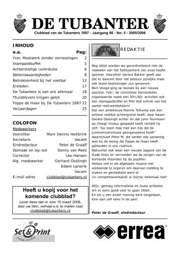 Clubblad Maart 2006 - Tubanters