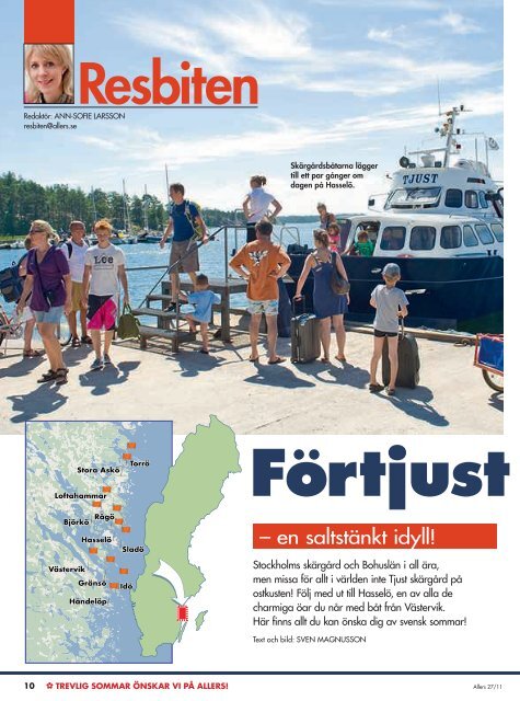 Reportage i tidningen Allers juni 2011 - Hasselö