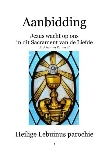 gebedsboekje AANBIDDING HLP - Heilige Lebuinus
