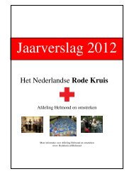 Jaarverslag 2012 - Het Nederlandse Rode Kruis