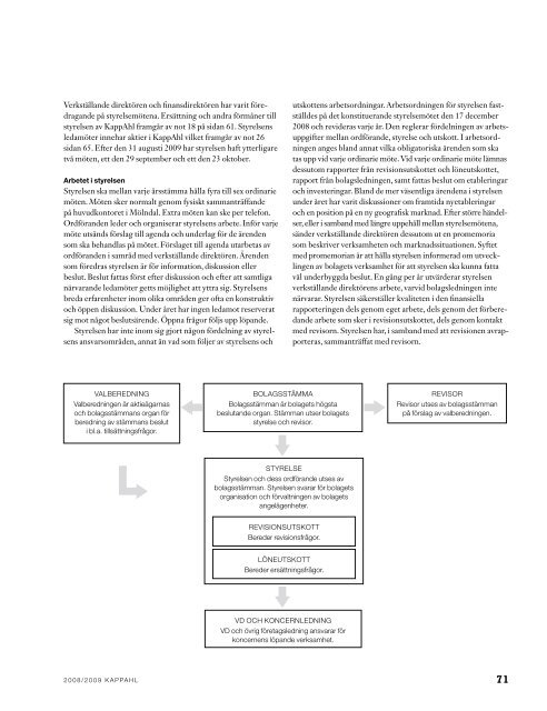 Bolagsstyrningsrapport 2008-2009 - KappAhl