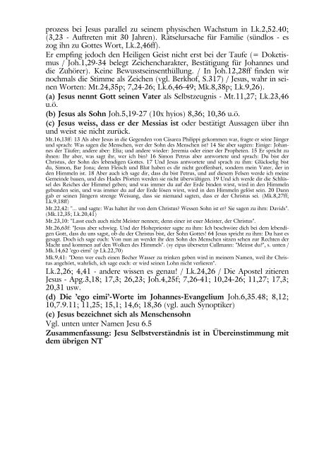 2.1. Vorbereitungen, Menschwerdung und Erniedrigung - Christologie