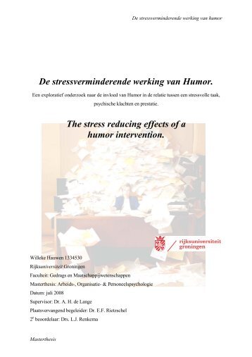 De stressverminderende werking van Humor ... - Innovatief in Werk