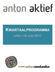 KWARTAALPROGRAMMA - Stichting Anton Constandse