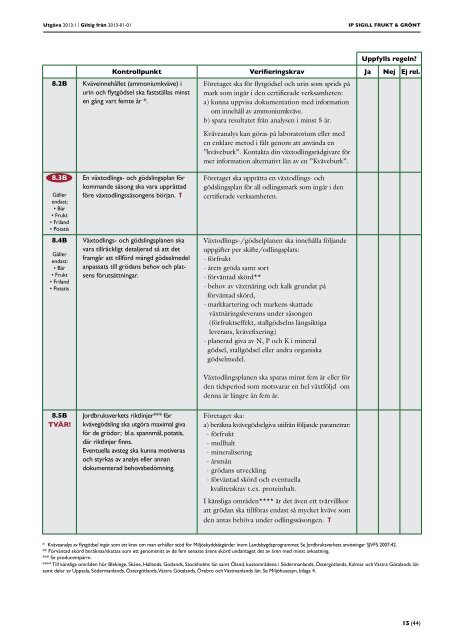 IP Sigill Frukt & Grönt 2013:1 - Svenskt Sigill