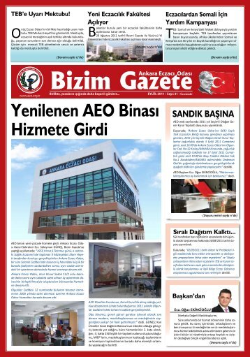 Bizim Gazete - Ankara Eczacı Odası