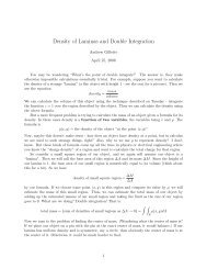 Density of Laminas and Double Integration