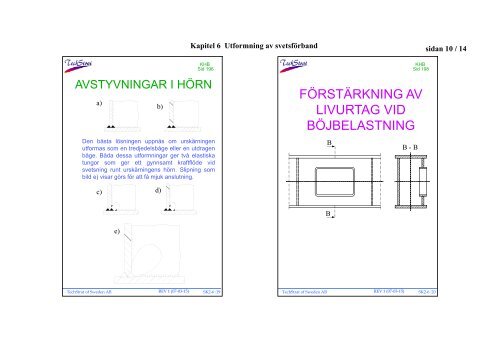 UTFORMNING AV SVETSFÖRBAND - Weld on Sweden