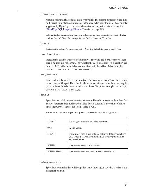 Openedge Data Management: SQL Reference - Product ...