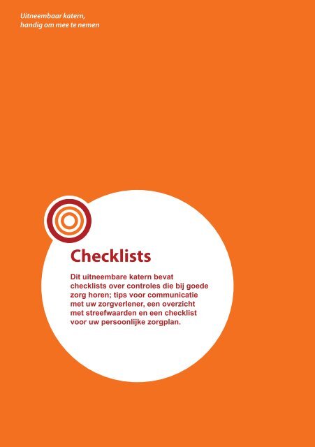 Download alle checklists - Mijn Zorgpagina