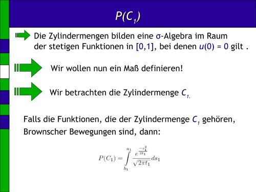 Wiener Maß - Institut für Mathematik - TUHH