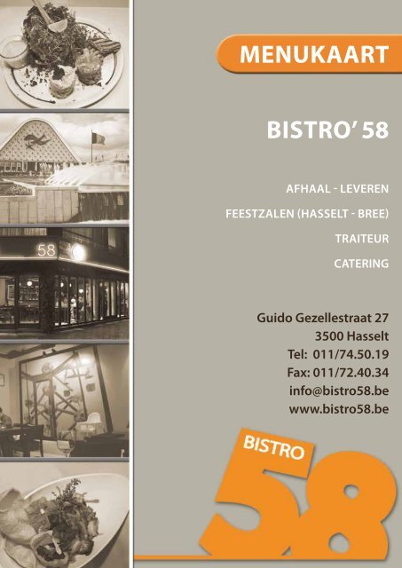 Bistro' 58 Menukaart